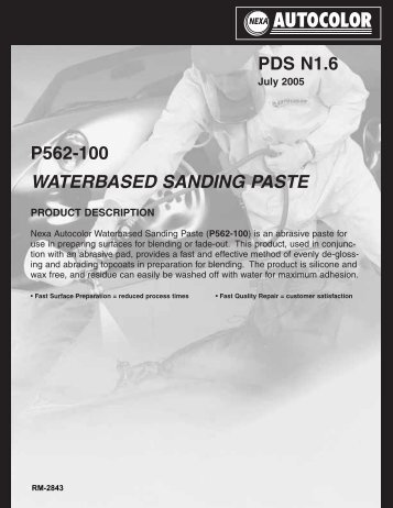 PDS N1.6 P562-100 WATERBASED SANDING PASTE - BAPS