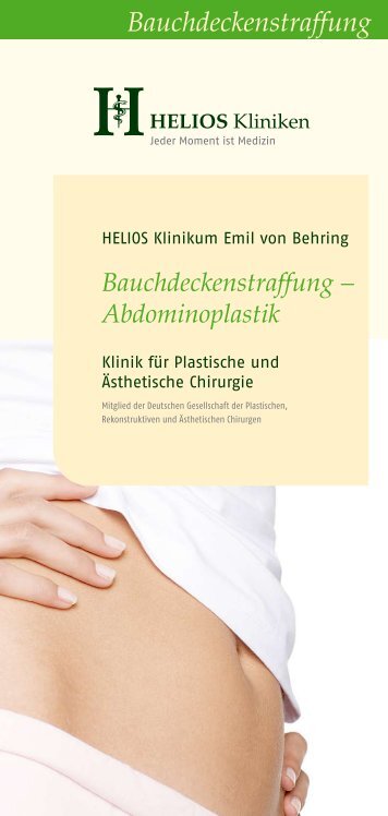 Facelifting Bauchdeckenstraffung Facelifting - HELIOS Kliniken GmbH