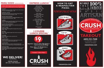 Download Takeout Menu - Crush Pizza