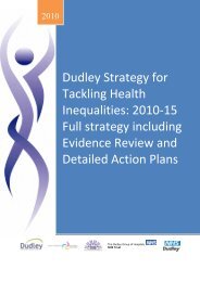 Dudley Strategy for Tackling Health Inequalities 2010-15