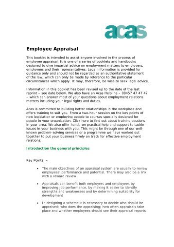 Employee Appraisal - Sport and Recreation Alliance