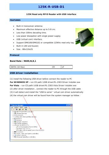 125K R USB D1 datasheet - RFID Shop