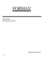 6404 Series Operator Manual - Formax