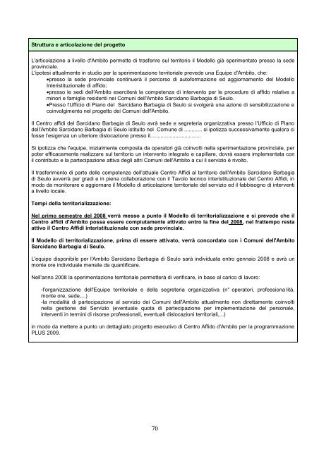 PLUS Sarcidano - Barbagia di Seulo aggiornamento 2008 - Sociale ...