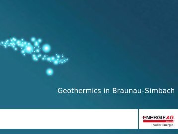 Geothermics in Braunau-Simbach - LOW-BIN Geothermal Power