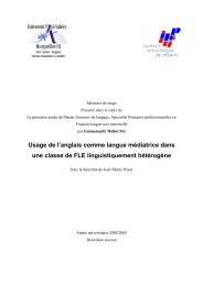 Usage de l'anglais - Atelier des Sciences du Langage