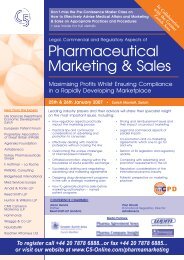 Pharmaceutical Marketing & Sales - January 2007 - Reed Smith