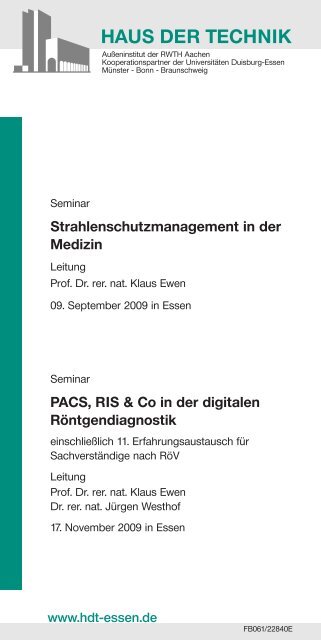 Haus Der Technik Forum Rontgenverordnung