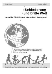 Zeitschrift Behinderung und Dritte Welt