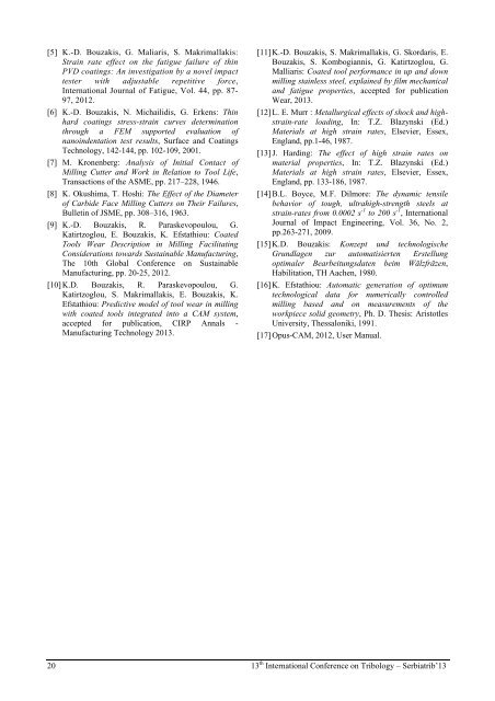 Proceedings of SerbiaTrib '13