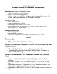 Thesis statement A thesis is supported by evidence and supporting ...
