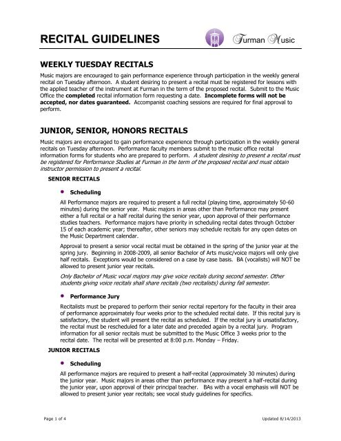 Guidelines [PDF] - Furman University
