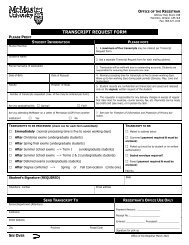 Transcript Request Form - McMaster University > Office of the ...