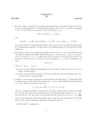 Assignment 2 PE Fall, 2006 Lagunoff 1. Let A be a finite set and let F ...