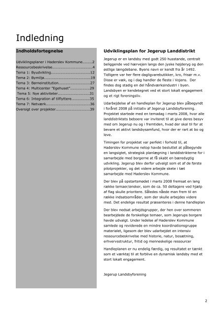 Udviklingsplan for Jegerup landdistrikt - Haderslev Kommune