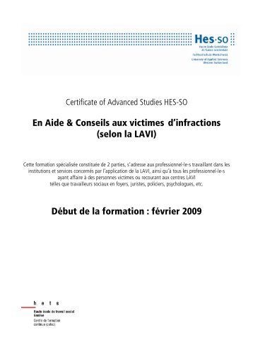 En Aide & Conseils aux victimes d'infractions (selon la LAVI ... - SODK