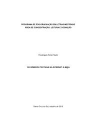 0 PROGRAMA DE PÓS-GRADUAÇÃO EM LETRAS-MESTRADO ...