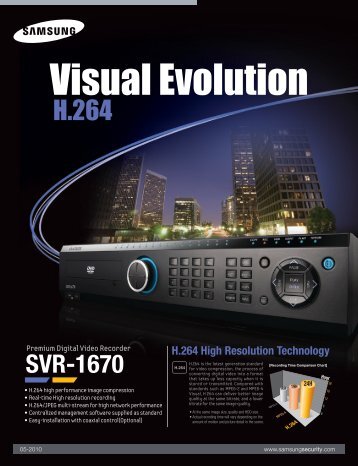 DVR 16 canale Samsung SVR-1670 - GTO Security Technologies