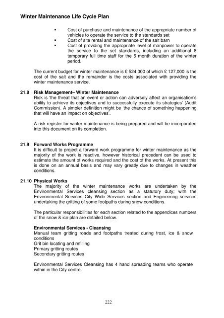 Asset Management Plan - Newcastle City Council