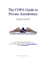 COPA Guide to Private Aerodromes - Canadian Owners and Pilots ...