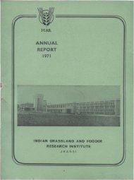 IGFRI Annual Report 1971 - Indian Grassland and Fodder Research ...