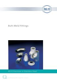 Fittings for welding DIN 2609 - RO-FI Edelstahl