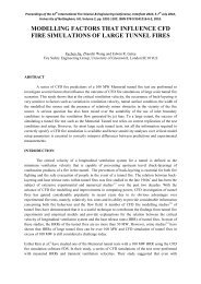 modelling factors that influence cfd fire simulations of large tunnel fires