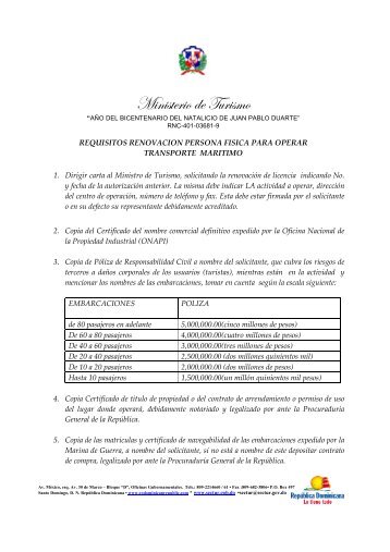 Requisitos para renovación de autorización persona fisica ...
