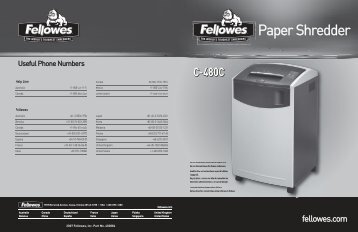 C-480C Manual - Fellowes