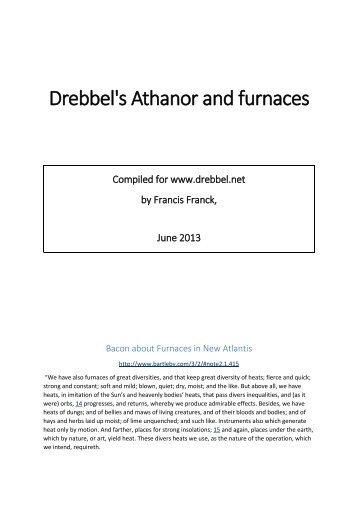 Drebbel's Athanor and furnaces - Cornelis Drebbel (nl)