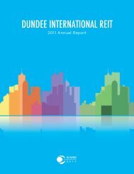 Annual Report 2011 - Dundee International REIT