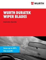 WURTH DURATEK WIPER BLADES - Wurth USA