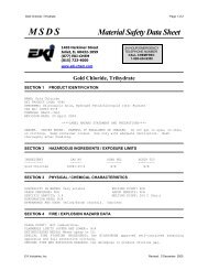 M S D S        Material Data Safety Sheet - Mercedes Medical