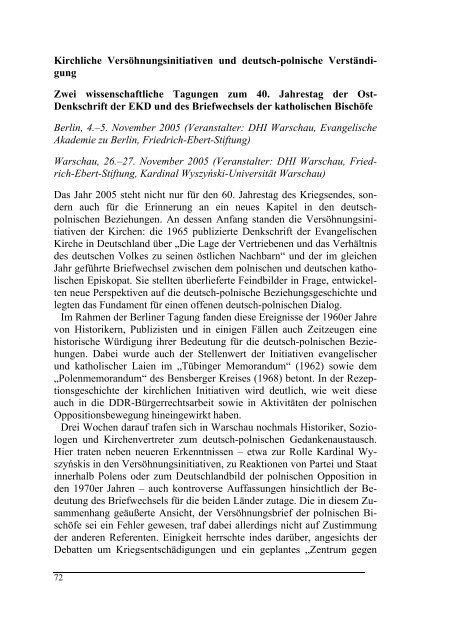 Deutsches Historisches Institut Warschau Bulletin 2006 Nr. 13 ...