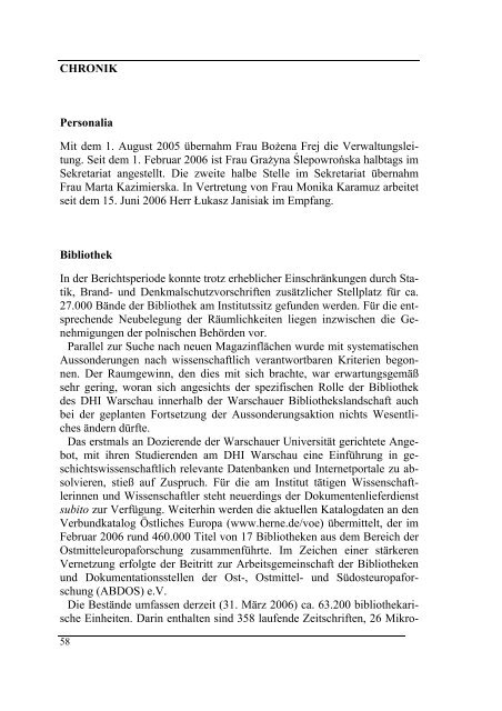 Deutsches Historisches Institut Warschau Bulletin 2006 Nr. 13 ...