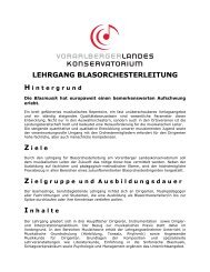 LEHRGANG BLASORCHESTERLEITUNG