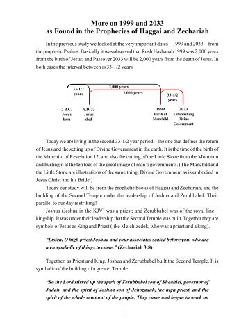 More on 1999 and 2033 as Found in the Prophecies of Haggai and ...