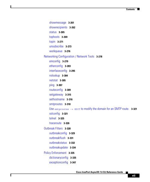 IronPort - CLI reference guide