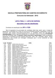 Lista final 3 - Escola Preparatória de Cadetes do Exército