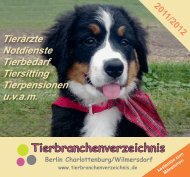 (bisher erschienen) Tierbranchenverzeichnis Berlin Bran enb r ...