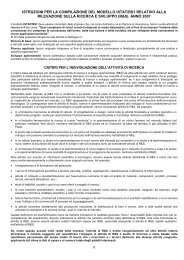 istruzioni per la compilazione del modello istat ... - Servizio Statistica