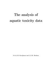 The analysis of aquatic toxicity data - Vrije Universiteit Amsterdam