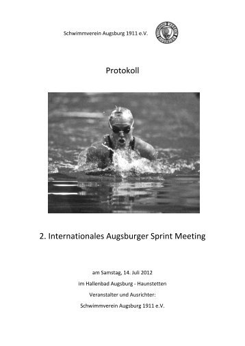 Protokoll - Schwimmverein Augsburg 1911 e. V.
