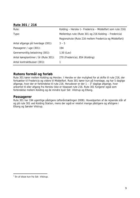 Statusrapport for Fredericia Kommune Sydtrafik April 2010