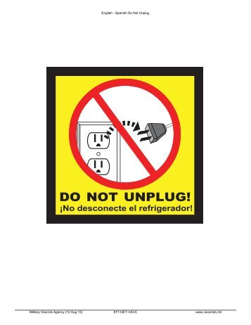 Do Not Unplug Signs (various languages)