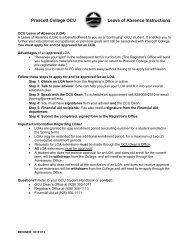 Leave of Absence Application - Prescott College