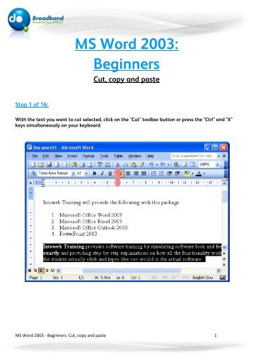 microsoft word exercises