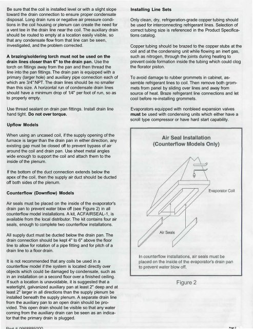 INSTALLATION INSTRUCTIONS Evaporator Coils - Alpine Home Air ...