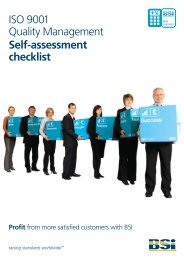 ISO 9001 Quality Management Self-assessment checklist - BSI