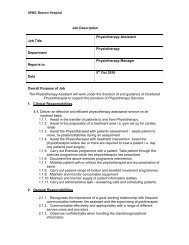 Job Description Job Title Physiotherapy Assistant Department ...